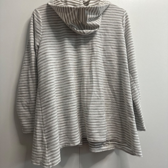 Style & Co Striped Button-Front Hooded Cardigan – Size M - Picture 4 of 4